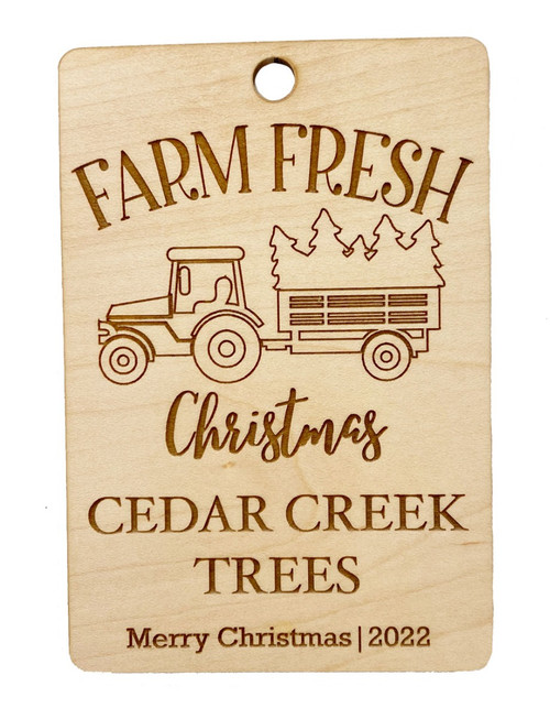 Custom Wood Ornament 102 | Tree Farm Wholesale