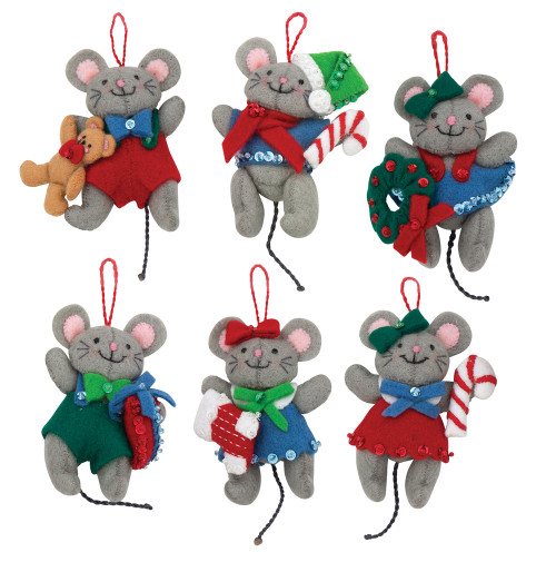 Kit Decorazioni Natalizie In Feltro Bucilla | 6 Pezzi Con Scritta Night Before Christmas - Foto 6