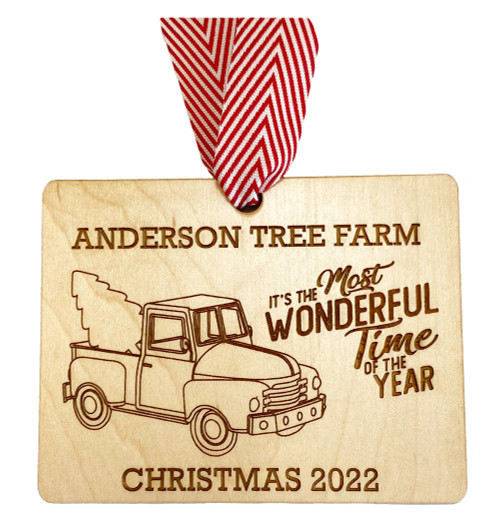 Custom Wood Ornament 100 | Tree Farm Wholesale