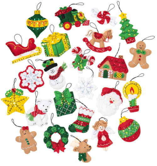Christmas Minis Ornaments Bucilla Ornament Set (25 pieces) from MerryStockings