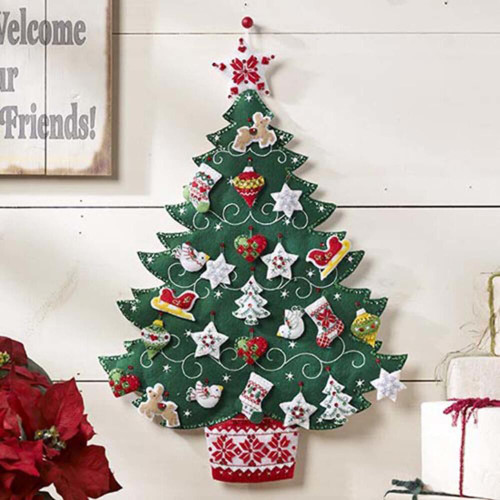MerryStockings presents Nordic Christmas Tree Bucilla Advent Calendar