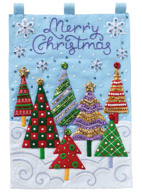 Modern Christmas Trees Wall Hanging Kit