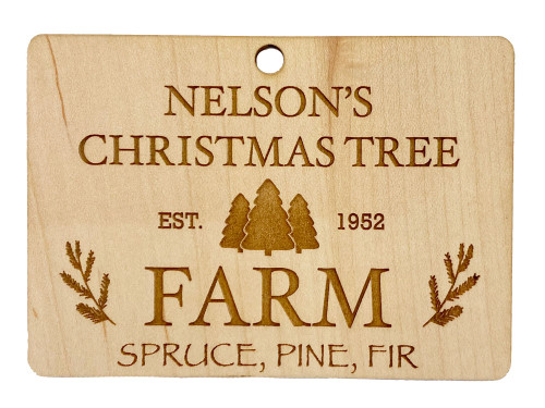 Custom Wood Ornament 109 | Tree Farm Wholesale