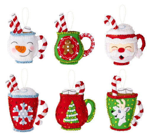 Cozy Christmas Bucilla Felt Ornament Kit (Set of 6)