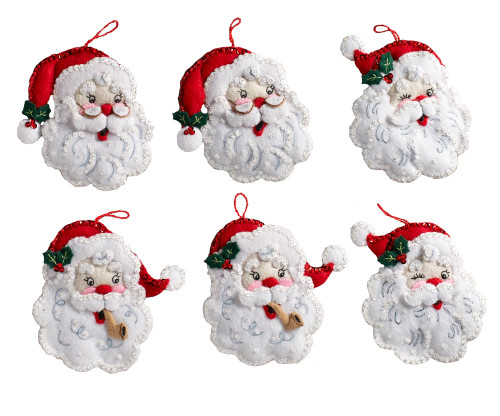 Santa Bucilla Ornament Kit (set of 6)