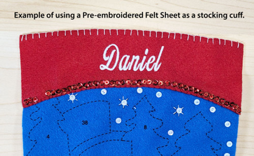 Bucilla felt stocking kit | Pre-embroidered felt sheet from MerryStockings.