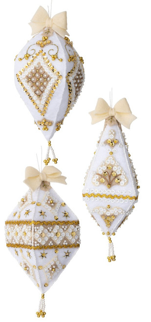 MerryStockings presents Beaded Elegance Bucilla 3D Ornament Kit