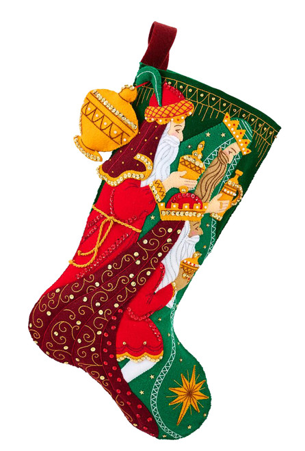 Treasure of Kings Bucilla Felt Christmas Stocking Kit available at MerryStockings