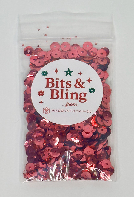 Red 5MM Slightly Cupped Sequins – Bits & Bling from MerryStockings (1200 pack) Bucilla
