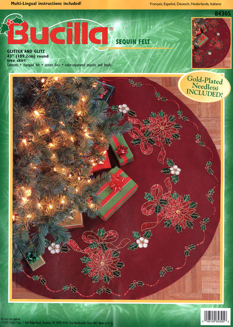Glitter and Glitz Bucilla Felt Tree Skirt Kit | MerryStockings