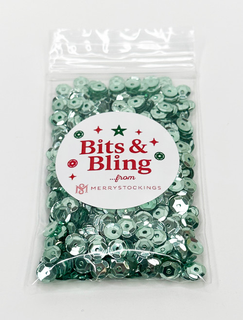 Sea Foam Green Bits & Bling 5mm Cupped Sequins from MerryStockings