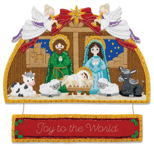 Joy To The World  Felt Wall Hanging Kit exclusively from MerryStockings