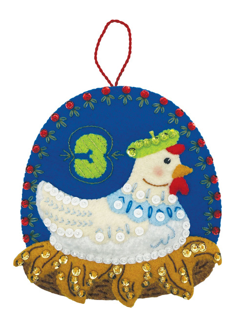 MerryCollectibles | 12 Days of Christmas Ornament Series (French Hen), Bucilla like