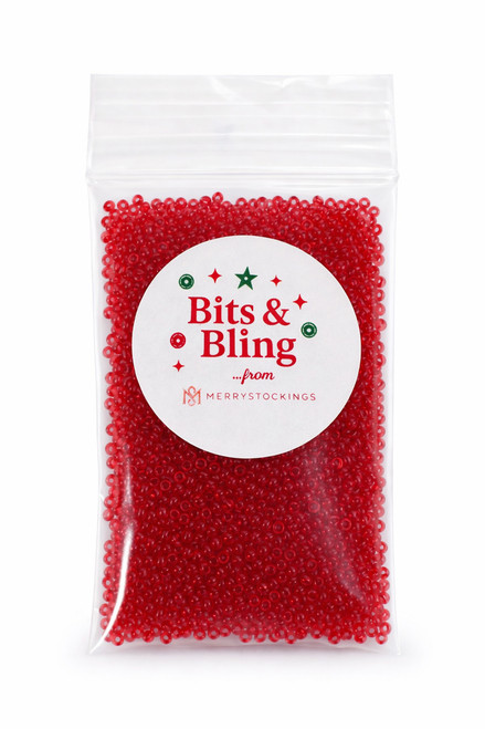 Red Seed Beads Bits & Bling from MerryStockings for Bucilla Stocking Kits