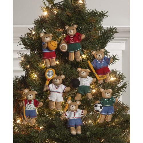 Sports Bears Ornaments Bucilla Ornament Set (8 pieces)