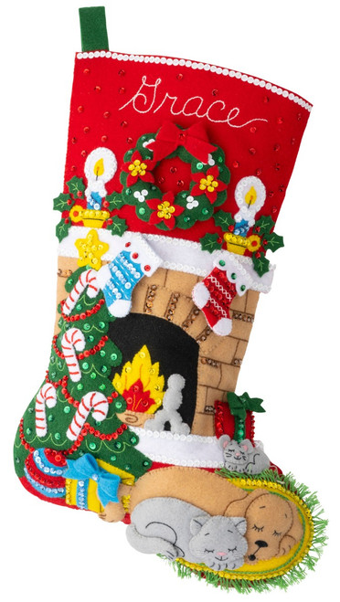 Holiday Hearth Bucilla Felt Stocking Kit