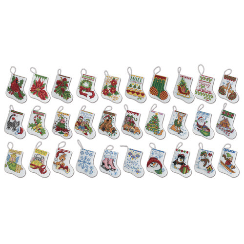 Bucilla Counted Cross Stitch More Tiny Stockings