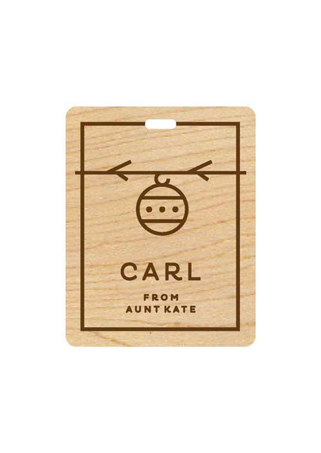 Personalized Wooden Gift Tag | Ornament Design