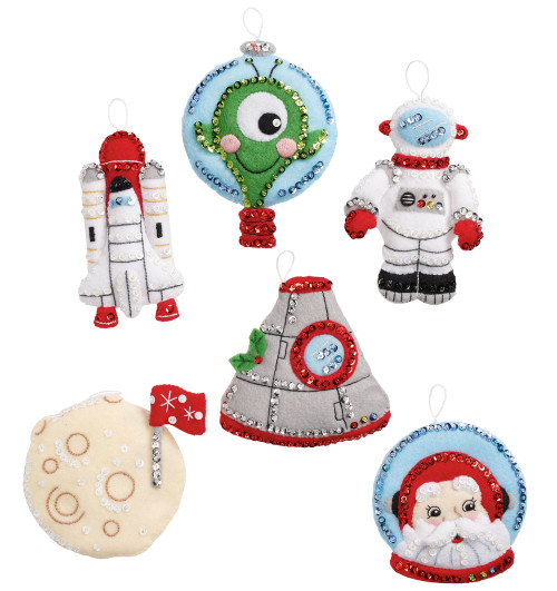 Christmas to the Moon Bucilla Felt Ornament Kit (Set of 6)