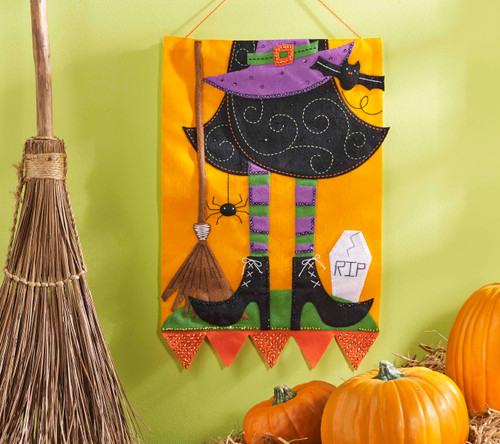Witch Bucilla Felt Wall Hanging Kit
