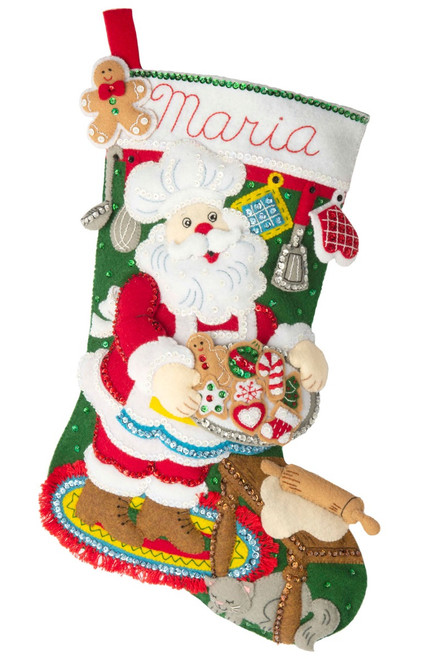Gingerbread Santa Bucilla Stocking Kit