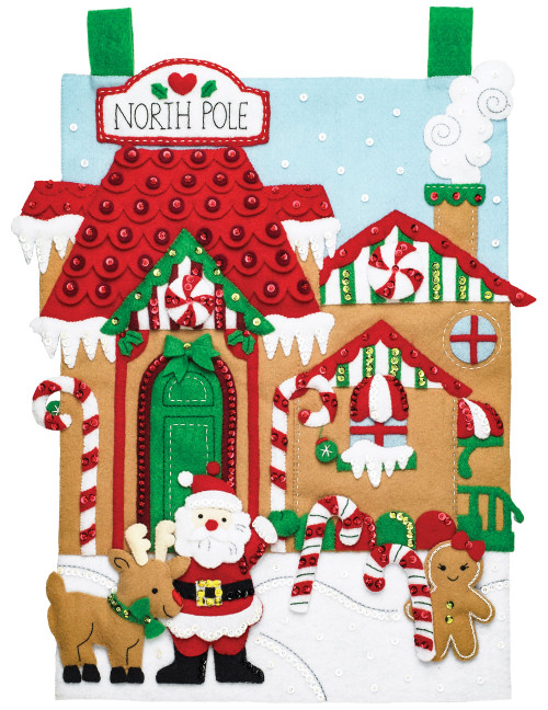 North Pole Village Bucilla Wall Hanging Kit