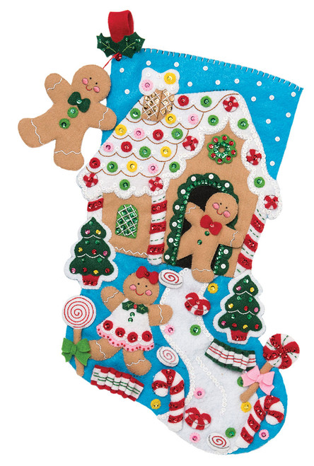 Gingerbread Dreams Bucilla Christmas Stocking Kit