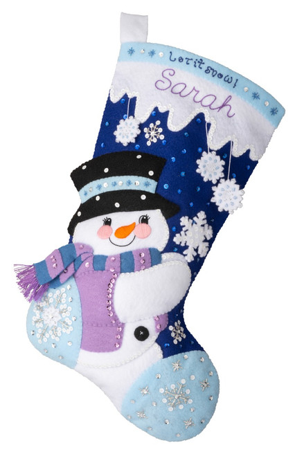 Let it Snow Bucilla Felt Stocking Kit