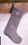 Plush & Glitter | Gray with Silver personalized Christmas stocking by MerryStockings, Made in the USA