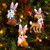 Bunny Puppies Felt Ornament kit from Bucilla, set of 3 on a tree