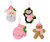 Santa Sweets Felt Ornament kit from Bucilla, set of 4