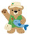 MerryPatterns by MerryStockings | Fishing Bear Felt Ornament Pattern (Digital Download)