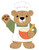MerryPatterns by MerryStockings | Chef Bear Felt Ornament Pattern (Digital Download)