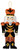 Felt nutcracker ornament in orange, black, and gold with sequins, embroidered details, and a tall crown. Bucilla felt ornament kits. 