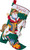 Bucilla Cowboy Santa Felt Stocking Kit featuring Santa on horseback with gifts and candy canes.
