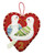 Two Turtle Doves felt ornament kit in a red heart shape with sequins, embroidery, and two white doves (12 Days of Christmas ornament #2)