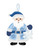 January Santa Through the Seasons felt ornament kit featuring winter Santa with snowflakes, blue coat, and sequin details