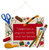 Personalized craft room felt wall hanging kit with sewing tools and red center panel