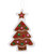 Gingerbread Christmas tree felt ornament with colorful sequins and icing details