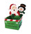 Santa & Snowman personalized felt gift basket filled with Christmas chocolates by MerryStockings.