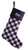 Wool White and Black Buffalo Check Stocking by MerryStockings