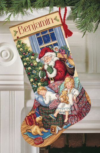 Sweet Santa Stocking From Dimensions - Tapestry and Canvases - Kits - Casa  Cenina