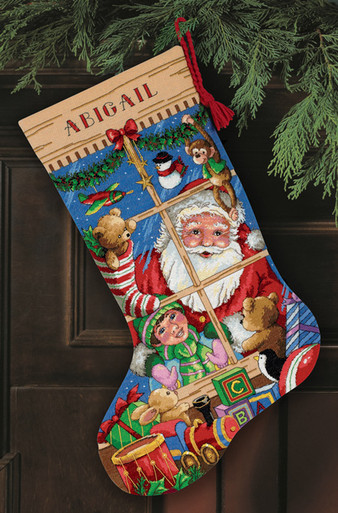  Santa & Animals Stocking Counted Cross Stitch Kit-18