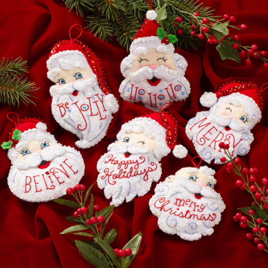 Grilling Santa Bucilla Ornament kit, set of 6 