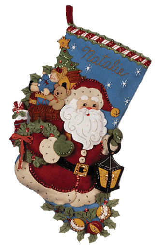 Bucilla Christmas Joy Stocking Felt Applique Kit