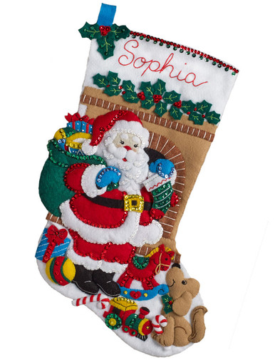 Pre-embroidered Felt Sheet for Stocking Kit Personalization