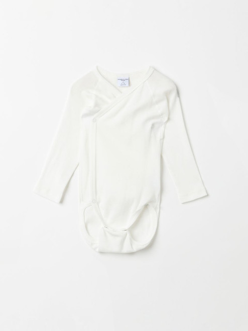 BEST BASIC GOTS WRAP BODYSUIT (PREEMIE-6MOS)-11904