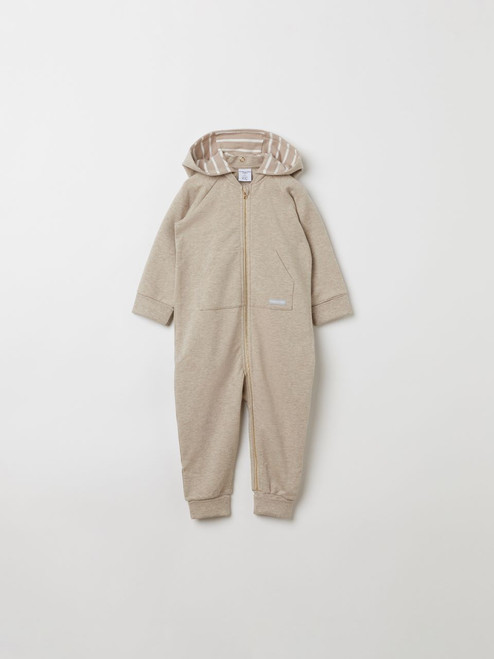 MELANGE EFFECT GOTS HOODED ROMPER (9MOS-2YRS)-28182