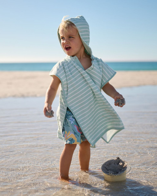 SEASONAL STRIPE GOTS SWIM COVERUP (2-6YRS)-29973