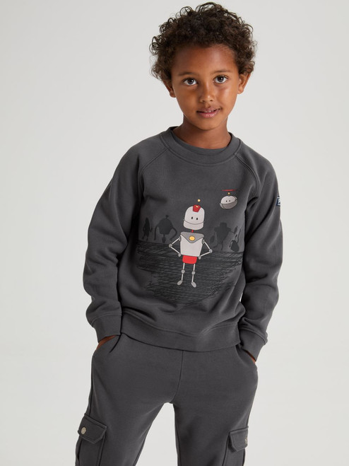 ROBOT CREW GOTS SWEATSHIRT (1-6YRS)-31127